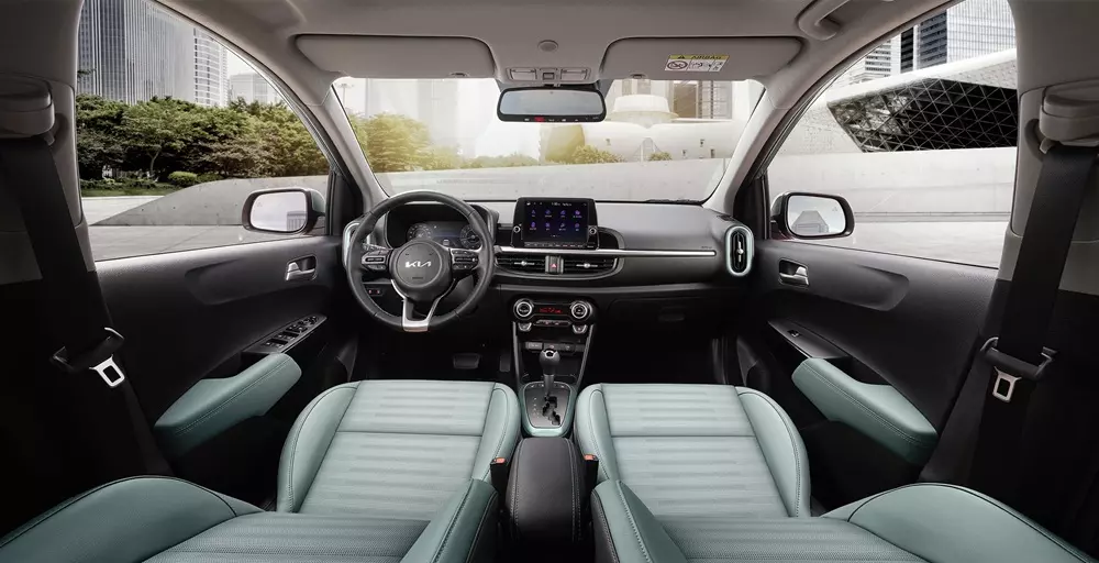Nội thất màu xanh Ice Green của Kia Morning 2027