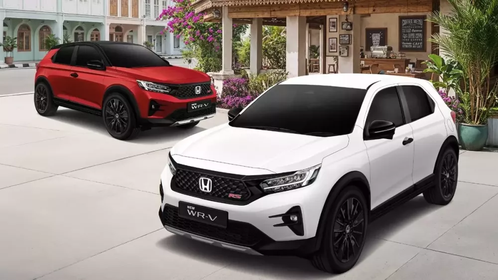Honda WR-V 2026 bản RS với 2 màu đỏ và trắng
