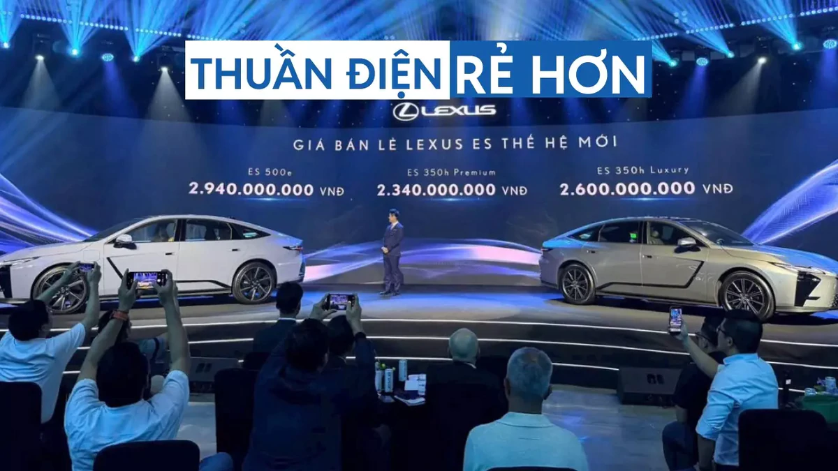 Lexus ES 2026 tại Việt Nam thêm bản thuần điện ES 500e, giá từ 2,34 tỷ đồng